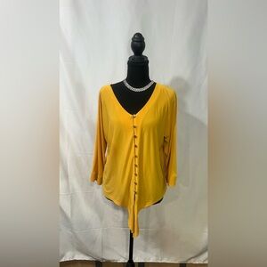 Notations Mustard Button-Down Women's Top
